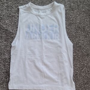 Under Armour White Sleeveless Tank Top